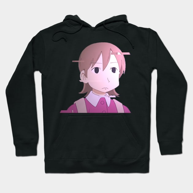 Nichijou glitch art Hoodie by dumbvaporwave